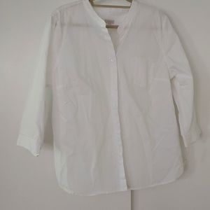 Talbots NWT Mandarin Collar XL 3/4 Sleeve Blouse